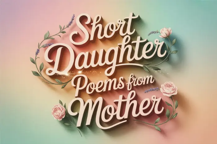 Short Daughter Poems from Mother – Heartfelt & Meaningful Verses